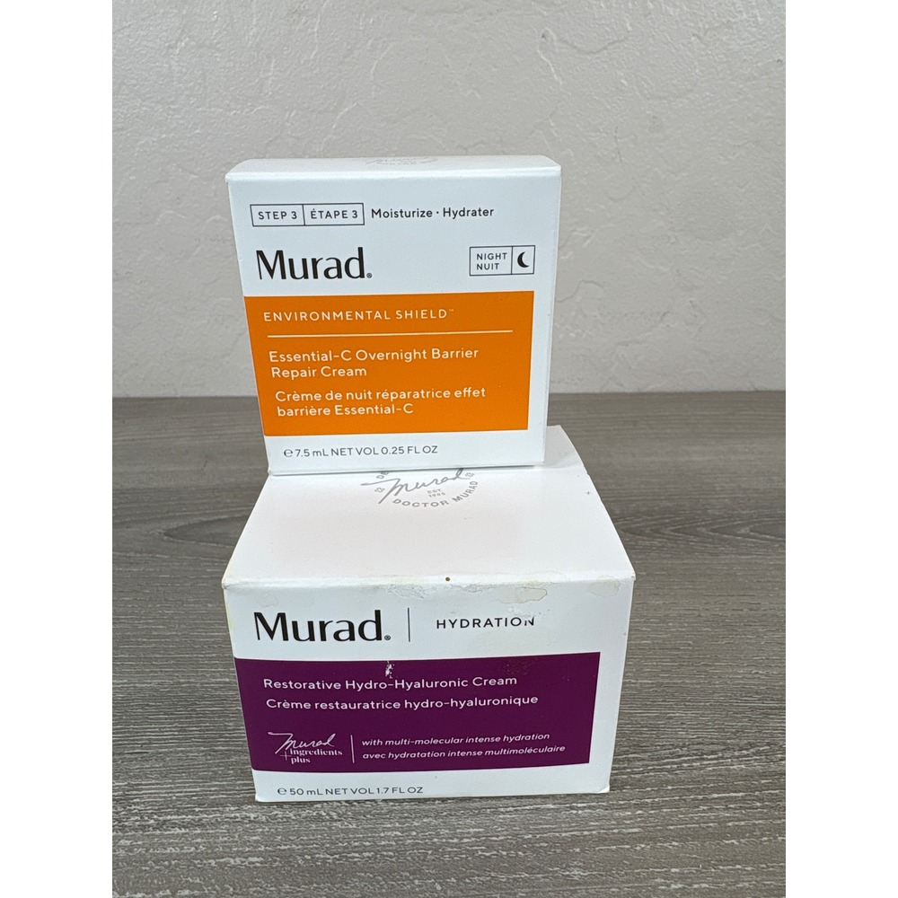 Murad Restorative Hydro-Hyaluronic Cream 1.7oz & Essential-C Repair Cream 0.25oz